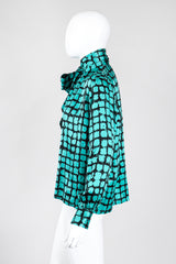 Recess Los Angeles Vintage Yves Saint Laurent YSL Graphic Silk Bow Blouse & Tie Scarf