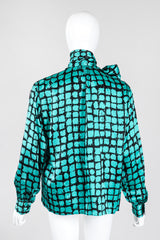 Recess Los Angeles Vintage Yves Saint Laurent YSL Graphic Silk Bow Blouse & Tie Scarf