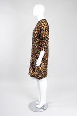 Recess Los Angeles Vintage YSL Yves Saint Laurent Rive Gauche A/W 1986 Leopard Print Wool Shift Dress