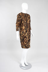 Recess Los Angeles Vintage YSL Yves Saint Laurent Rive Gauche A/W 1986 Leopard Print Wool Shift Dress