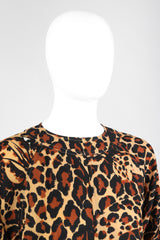 Recess Los Angeles Vintage YSL Yves Saint Laurent Rive Gauche A/W 1986 Leopard Print Wool Shift Dress
