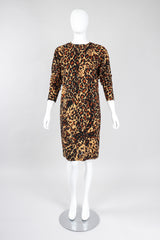 Recess Los Angeles Vintage YSL Yves Saint Laurent Rive Gauche A/W 1986 Leopard Print Wool Shift Dress