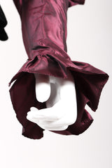 Recess Los Angeles Vintage YSL Yves Saint Laurent Rive Gauche Leg Of Mutton Gigot Sleeve Gibson Girl Velvet Bodice Top