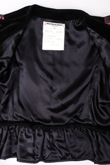 Recess Los Angeles Vintage YSL Yves Saint Laurent Rive Gauche Leg Of Mutton Gigot Sleeve Gibson Girl Velvet Bodice Top