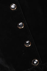 Recess Los Angeles Vintage YSL Yves Saint Laurent Rive Gauche Leg Of Mutton Gigot Sleeve Gibson Girl Velvet Bodice Top