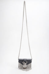 Recess Designer Consignment Vintage Yves Saint Laurent YSL Chain Fringe Snake Crossbody Mini Bag Los Angeles Resale
