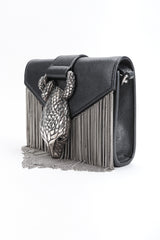 Recess Designer Consignment Vintage Yves Saint Laurent YSL Chain Fringe Snake Crossbody Mini Bag Los Angeles Resale