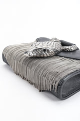 Recess Designer Consignment Vintage Yves Saint Laurent YSL Chain Fringe Snake Crossbody Mini Bag Los Angeles Resale