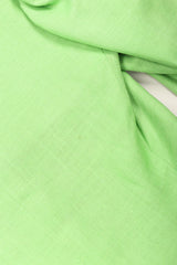 Recess Los Angeles Vintage YSL Yves Saint Laurent Spring Green Mid Puff Sleeve Linen Flax Jacket