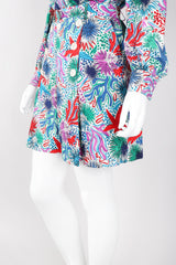 Recess Los Angeles Vintage Yves Saint Laurent YSL Ocean Sketch Printed Shirt & Short Outfit Set