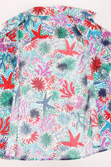 Recess Los Angeles Vintage Yves Saint Laurent YSL Ocean Sketch Printed Shirt & Short Outfit Set