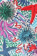 Recess Los Angeles Vintage Yves Saint Laurent YSL Ocean Sketch Printed Shirt & Short Outfit Set