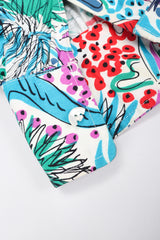 Recess Los Angeles Vintage Yves Saint Laurent YSL Ocean Sketch Printed Shirt & Short Outfit Set