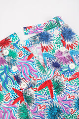 Recess Los Angeles Vintage Yves Saint Laurent YSL Ocean Sketch Printed Shirt & Short Outfit Set