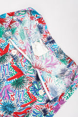 Recess Los Angeles Vintage Yves Saint Laurent YSL Ocean Sketch Printed Shirt & Short Outfit Set