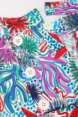 Recess Los Angeles Vintage Yves Saint Laurent YSL Ocean Sketch Printed Shirt & Short Outfit Set