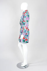 Recess Los Angeles Vintage Yves Saint Laurent YSL Ocean Tidepool Sketch Printed Shirt & Short Outfit Set