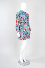 Recess Los Angeles Vintage Yves Saint Laurent YSL Ocean Tidepool Sketch Printed Shirt & Short Outfit Set