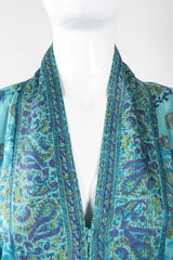 Recess Los Angeles Vintage Saks Fifth Ave Indian Block Print Silk Palm Springs Caftan