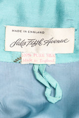 Recess Los Angeles Vintage Saks Fifth Ave Indian Block Print Silk Palm Springs Caftan