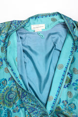 Recess Los Angeles Vintage Saks Fifth Ave Indian Block Print Silk Palm Springs Caftan