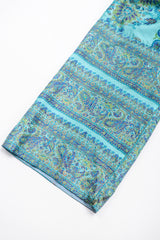 Recess Los Angeles Vintage Saks Fifth Ave Indian Block Print Silk Palm Springs Caftan