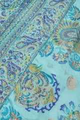 Recess Los Angeles Vintage Saks Fifth Ave Indian Block Print Silk Palm Springs Caftan