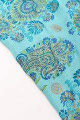 Recess Los Angeles Vintage Saks Fifth Ave Indian Block Print Silk Palm Springs Caftan