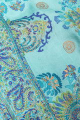 Recess Los Angeles Vintage Saks Fifth Ave Indian Block Print Silk Palm Springs Caftan