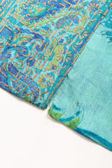 Recess Los Angeles Vintage Saks Fifth Ave Indian Block Print Silk Palm Springs Caftan