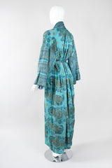 Recess Los Angeles Vintage Saks Fifth Ave Indian Block Print Silk Palm Springs Caftan