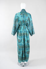 Recess Los Angeles Vintage Saks Fifth Ave Indian Block Print Silk Palm Springs Caftan