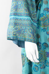 Recess Los Angeles Vintage Saks Fifth Ave Indian Block Print Silk Palm Springs Caftan