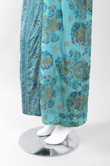 Recess Los Angeles Vintage Saks Fifth Ave Indian Block Print Silk Palm Springs Caftan