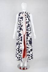 Recess Los Angeles Vintage Saks Fifth Ave Quilted Leaf Duster & Palazzo Pant Set