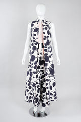 Recess Los Angeles Vintage Saks Fifth Ave Quilted Leaf Duster & Palazzo Pant Set