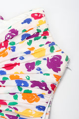 Recess Los Angeles Vintage After Five By Julie Duroché Asymmetrical Strapless Floral Party Dress