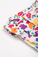 Recess Los Angeles Vintage After Five By Julie Duroché Asymmetrical Strapless Floral Party Dress