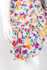 Recess Los Angeles Vintage After Five By Julie Duroché Asymmetrical Strapless Floral Party Dress