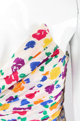 Recess Los Angeles Vintage After Five By Julie Duroché Asymmetrical Strapless Floral Party Dress