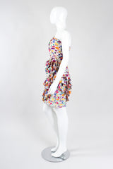 Recess Los Angeles Vintage After Five By Julie Duroché Asymmetrical Strapless Floral Party Dress