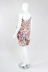 Recess Los Angeles Vintage After Five By Julie Duroché Asymmetrical Strapless Floral Party Dress