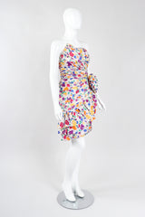Recess Los Angeles Vintage After Five By Julie Duroché Asymmetrical Strapless Floral Party Dress