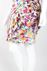 Recess Los Angeles Vintage After Five By Julie Duroché Asymmetrical Strapless Floral Party Dress