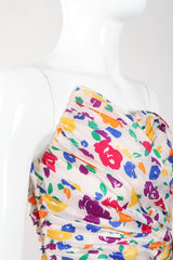 Recess Los Angeles Vintage After Five By Julie Duroché Asymmetrical Strapless Floral Party Dress