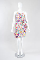 Recess Los Angeles Vintage After Five By Julie Duroché Asymmetrical Strapless Floral Party Dress