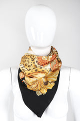 Recess Los Angeles Vintage Salvatore Ferragamo Animal Print Jungle Cat Scarf