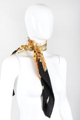 Recess Los Angeles Vintage Salvatore Ferragamo Animal Print Jungle Cat Scarf
