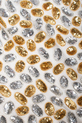 Recess Los Angeles Vintage 70s Saz by Surjit And Adarsh Gill Mixed Metal Sequined Ovals Jelly Bean Gown