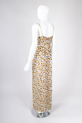 Recess Los Angeles Vintage 70s Saz by Surjit And Adarsh Gill Mixed Metal Sequined Ovals Jelly Bean Gown